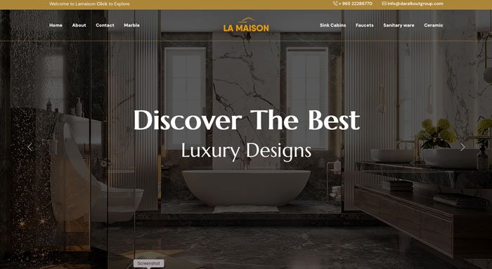 La Maison Kuwait Website Redesign